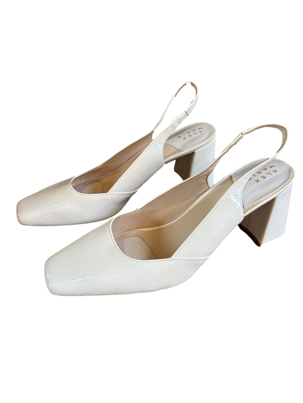 Alex Marie Lurene  sz 7.5 off white chunky heel sling back NWOT shoes